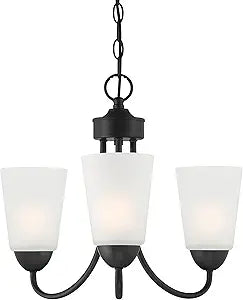 DESIGNERS FOUNTAIN Malone 3 Light Chandelier, Matte Black, D267M-3CH-MB