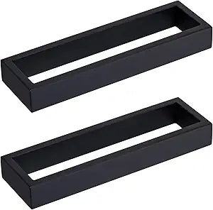 Towel Bar, 9 Inch Hand Towel Holder Wall Mount, Towel Racks for Bathroom Accessories, Stainless Steel Towel Ring Hardware (Matte Black, 2 Pack)