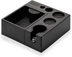 Multifunctional Espresso Tamping Station with Knock box| Universal Fit Espresso Accessories Organizer| Barista Tool Organizer for 51 54 58mm Portafilter, Tamper, Distributor & Puck Screen