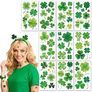St. Patrickï¿½ï¿½ï¿½s Day Shamrock Temporary Tattoos & Face St
