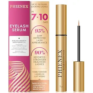 PHIENEX 2026 New Version Eyelash Growth Serum, W-Peptide Care (Cranberry)