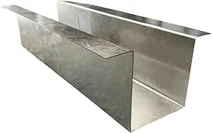F&L Heavy-Duty Raw Galvanized Metal Line Cover Set with Angled Tips for AC & Heat Pump Γ Unpainted Galvanized Steel, (6"x6"x48" to 96"), Weather-Resistant and Shipped in Two Pieces.