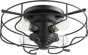Quorum 3905-17-69 Restoration Four Light Ceiling Mount in Bronze/Dark Finish,