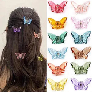 NAISIER Hair Claw Clips Jaw Clips 1.8 inch Clear Butterfly Hair Accessories for Girls and Women (Small sized, 24 pack)