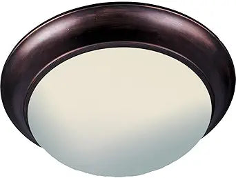 Maxim Lighting Essentials 3-Light Flush Mount | Rubbed Bronze Finish | Transitional Flush Mount | Ideal for Bedrooms, Hallways & Entryways | 5852FTOI