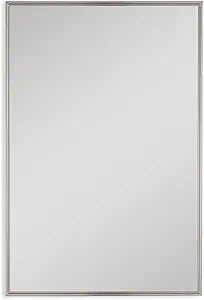 Spinner Moss + Fig Lucid Mirror | Rectangle Wall Mirror Finished in Warm Silver (20 in. W x 30 in. H x 1 in. D)