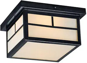 Maxim Lighting Coldwater 2-Light Light Fixture | Black Steel Finish | White Glass Shade | Traditional Indoor Light Fixture | Dimmable | Home Decor Light Fixture | Coldwater Collection | 4059WTBK