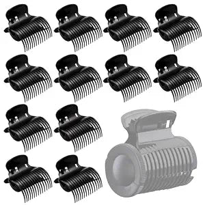 12 PCS Hot Roller Clips Compatible with Conair, Hot Roller Clips for Electric Rollers, Replacement Hair Curler Claw Clip, No Crease, for Long-Lasting Curls, Ideal for Women Hair Section Styling