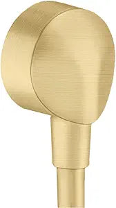 hansgrohe FixFit Handheld Shower Wall Outlet 1/2-inch Thread Connection Modern in Brushed Gold Optic, 27458253