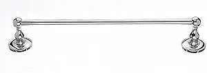 Top Knobs ED6PCD Edwardian Bath 18" Single Towel Rod with Plain Backplate in Pol