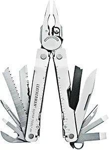 LEATHERMAN, Super Tool 300 Multitool with Premium Replaceable Wire Cutters and Saw, Stainless Steel