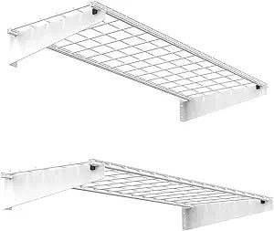 Wallmaster 2-Pack 15x45 Heavy Duty Garage Wall Shelving 45-inch-by-15-inch Wall Mount Garage Storage Rack Floating Shelves Max Load 400lb White