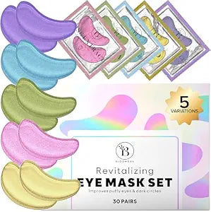 Under Eye Patches Variety Pack for Puffy Eyes and Dark Circles, 30 Pairs