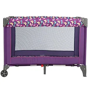 Cosco Funsport Compact Portable Playard, Lightweight, Easy Set up, Foldable Baby Playpen with Carry Bag, Butterfly Twirl