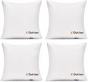 MIULEE Set of 4 Decorative Outdoor Pillows with Printed Pattern 18x18