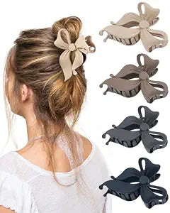 4 PCS Bow Hair Clips Bow Claw Clip for Women, Large Hair Claw Clips