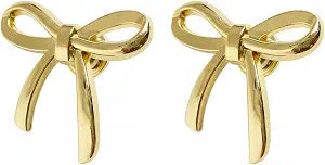 Gold Bow Cabinet Knobs, Zinc Alloy Decorative Drawer Pulls, Elegant Handle 2 Piece Set