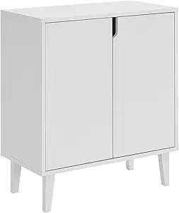 Panana White Coffee Bar Cabinet, Farmhouse Kitchen Sideboard Buffet Storage Cabinet White Accent Sideboard Buffet Cabinet for Kitchen, Dining Room, Living Room, Hallway
