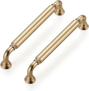 Champagne Bronze Solid Cabinet Handles Zinc Drawer Pulls,5 Inch,10 Pack
