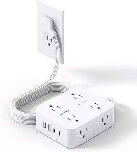Surge Protector Power Strip, HANYCONY Extension Cord with Multiple Outlets
