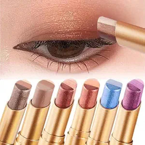 6 PCS Cream Eyeshadow Stick Set, 3-in-1 Gradient Eye Shadow Sticks, Long Lasting & Waterproof Creamy Eye Shadow, with Vitamin E Makeup for Day & Night Look, 1.13 Oz