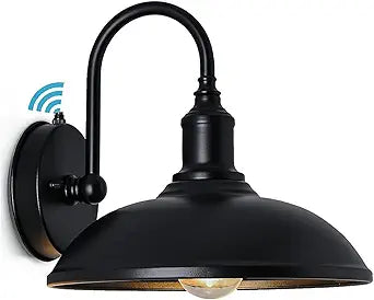 Dusk to Dawn Outdoor Wall Lamp, Black Farmhouse Porch Light, Waterproof, Rust-Proof. The Outside Barn Light for The Front Courtyard of The House.