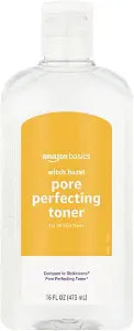 Amazon Basics Witch Hazel Pore Perfecting Toner, 100% Natural Distilled, Paraben-Free, 16 Fluid Ounces, 1-Pack