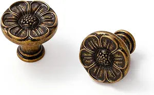 Cabinet Knobs Antique Brass 5 Pack