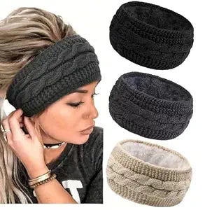 Huachi Winter Headbands for Women Ear Warmers, Warm Headbands for Women Winter Accessories, Cold Weather Headband for Women's Hair Fleece Lining Headband