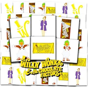 Willy Wonka Tattoos for Kids Party Favors Bundle - 72 Pc Individual Tattoos