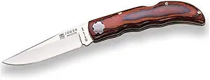 Joker Sports Pocket Knife with Handle in red Wood Pointer NR69, Blade MOVA 2.95 inches, Fishing Tool, Hunting, Camping and Hiking