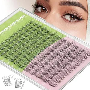 KEYYOU Venus Lash Clusters,Air Invisible Band, Waterproof DIY at Home