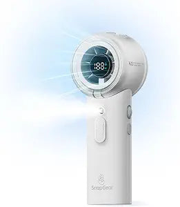MIST Pro Smart Display Portable Cooling Fan  15000 RPM Turbo Motor, 1-100 Stepless Speed, 17H Runtime, 35ml Tank, 3-in-1 Fan/Mist/Mist+Fan for Travel Office Outdoor