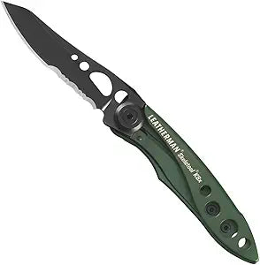 Leatherman, Skeletool KBX Pocket Multitool with Knife and Bottle Opener, OD Green