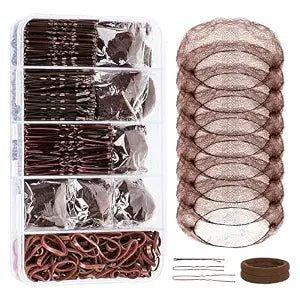 YGQQOY Dance Hair Accessories Kit, Ballet Bun Kit with Brown Hair Nets