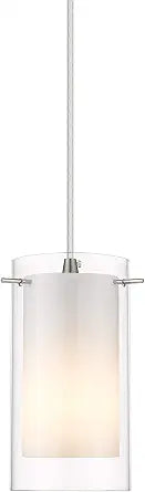 AKEZON Brushed Nickel Pendant Light Kitchen Island, Adjustable Height