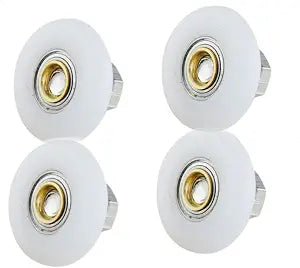 Bioristar Shower Door Rollers Replacement 7/8" Bathroom Pan Glass Sliding Door Pulleys Sliding Door Rollers Replacement Shower Door Hardware Installation Kit 4PCSRoller Diameter 23mm