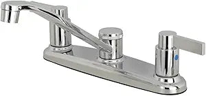 Kingston Brass FB111NDL NuvoFusion 8-Inch Centerset Kitchen Faucet, Polished Chrome