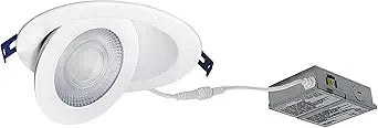 Nora NMC-6RTWMPW M-Curve Can-Less Adjustable LED Downlight, Selectable CCT, No Housing Required (6")