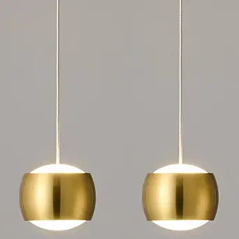 Modern LED Dimmable Pendant Light fixtures,Mini Island Pendant Lighting for Kitchen Island Dinning Room,Bedroom,Bar, Kitchen Island Ceiling Hanging Light Fixtures(gold-2-Pack)