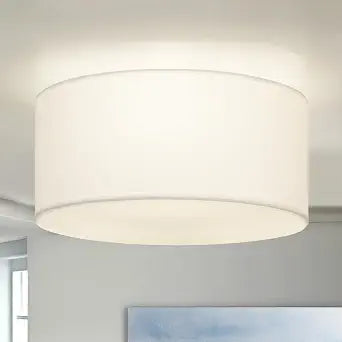 Semi Flush Mount Ceiling Light Fixture,13inch Light Fixtures Ceiling Mount,3-Light Drum Light Fixture with White Shade,Modern Close to Ceiling Lamps for Living Room, Bedroom, Dining Room,Entryway