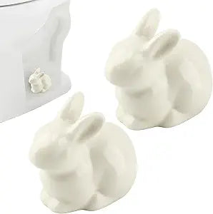 2pcs Ceramic Toilet Bolt Covers, Rabbit Shaped Toilet Bolt Covers Toile
