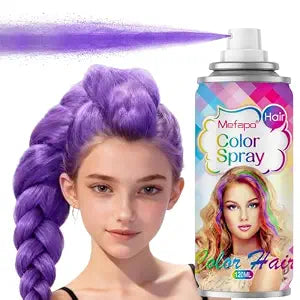 Purple Hair Spray Temporary Hair Color Spray for Kids Women Men, Washable One-Time Use Hair Color Wax Dye, Hair Coloring Natural Hair Style Gel for Christmas Party,Cosplay(Purple 120ML)