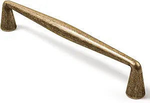 Goo-Ki Vintage Retro Antique Brass Zinc Alloy Cabinet Handles - 3.78''(96mm) Hole Center Affordable Luxury Cabinet Pull Hardware for Bedroom, Kitchen, 6 Pack
