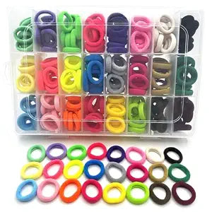 288 Pcs Toddler Hair Ties, Soft Seamless Cotton Baby Hair Ties, Multicolor Small Hair Bands for Little Girls and Kids, Elastic Hair Accessories Ponytail Holders (24 Colors)