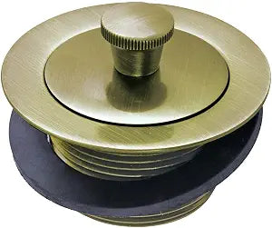 Kingston DLL203 Brass Lift & Lock Tub Drain, Antique Brass
