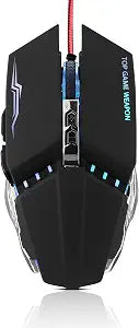 Guiheng Wired Gaming Mouse, Optical USB Mice for Laptop/Desktop, 800 to 3200 and RGB Light, Ergonomic with 7 Programmable Buttons for Computer Windows 7/8/10/XP Vista Linux Chromebook PC