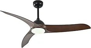 Ceiling Fans with Lights, 56 inch Ceiling Fan with Light and Remote Control, Flush Mount, 3CCT, Dimmable, Quiet Reversible Motor, Black Ceiling Fan for Bedroom Indoor/Outdoor Use