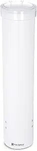 San Jamar Cup Dispenser, Pull Down Storage for Water Cooler Cups in Commercial Setting, Compatible with 4 - 10 Oz Cups, 1 Count, White