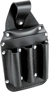 Klein Tools 5481 Tool Pouch, Back Pocket Electrician Tool Pouch made of Double Stitched and Riveted Leather, 6-Pocket, 5.75 x 2.5 x 10-Inch